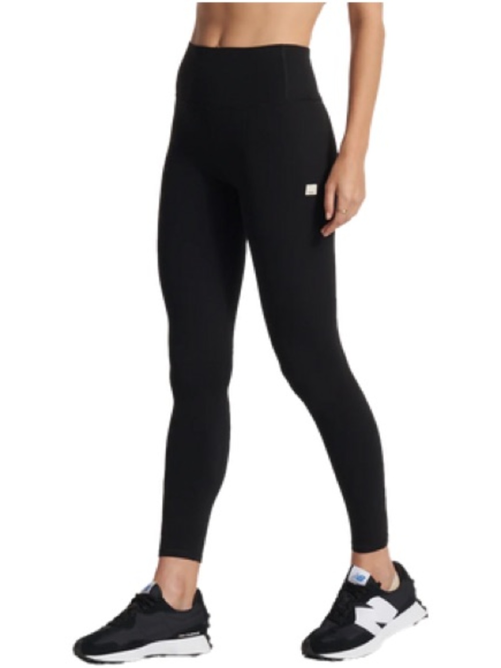 Vuori Black High-Stretch Leggings with Interior Size Tag